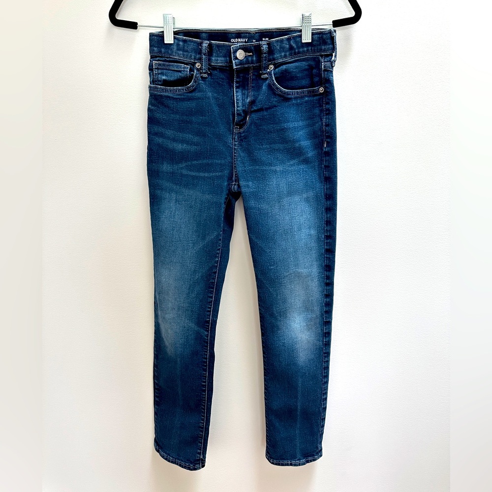 Old Navy 360 Stretch Slim Jeans with Adjustable Waistband in Boys Size 14